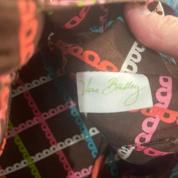 Vera Bradley Brown and Pink Floral Shoulder Bag - Picture 11 of 11